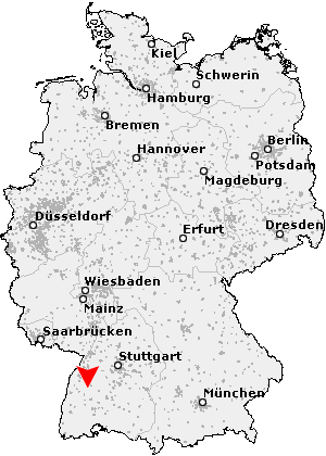 Karte von Gemeinde Oberwolfach