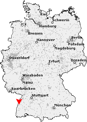 Karte von Lahr / Schwarzwald