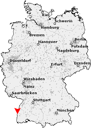 Karte von Vogtsburg im Kaiserstuhl