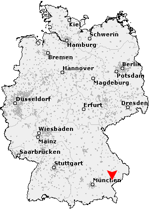 Karte von Öging, Kreis Altötting