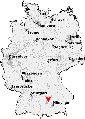 Karte von Eurasburg bei Friedberg, Bayern