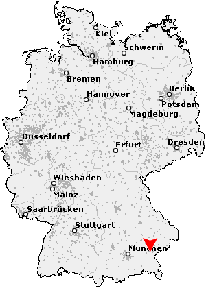 Karte von Polling, Kreis Mühldorf am Inn