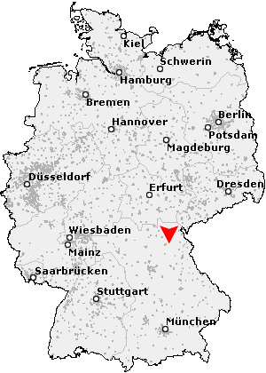 Karte von Ützdorf, Kreis Bayreuth
