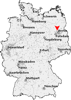 Karte von Bergfelde