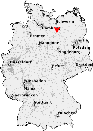Karte von Lenzen (Elbe)