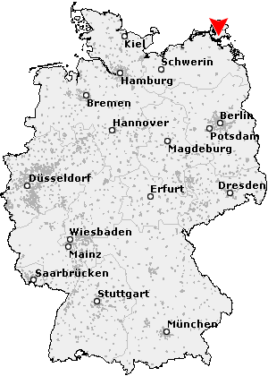 Karte von Garz/Rügen