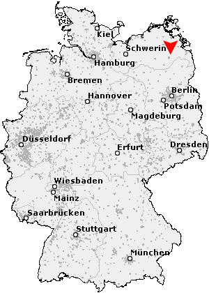 Karte von Neuenkirchen bei Neubrandenburg