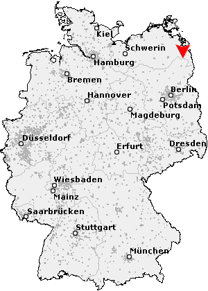 Karte von Papendorf bei Pasewalk