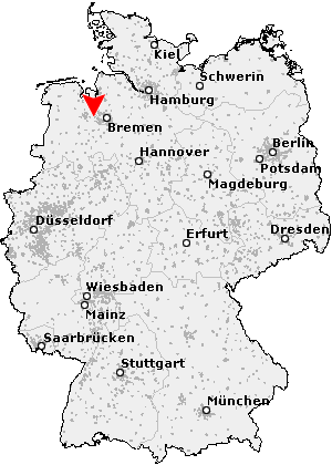 Karte von Hude (Oldenburg)