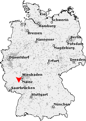 Karte von Oberhausen an der Appel