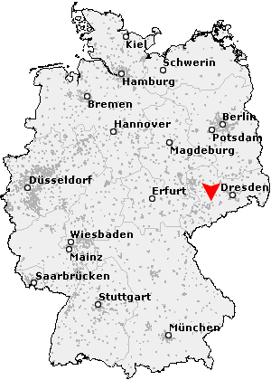 Karte von Frankenberg / Sachsen
