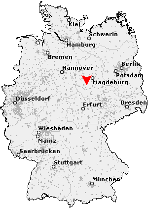 Karte von Hedersleben bei Aschersleben