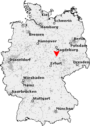 Karte von Hedersleben bei Lutherstadt Eisleben