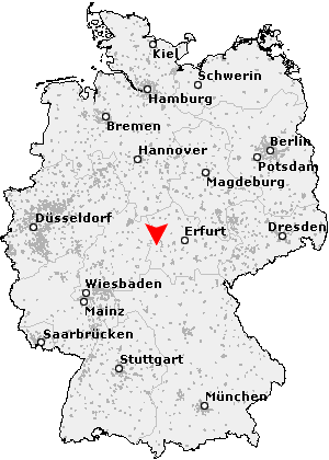 Karte von Ettenhausen an der Suhl