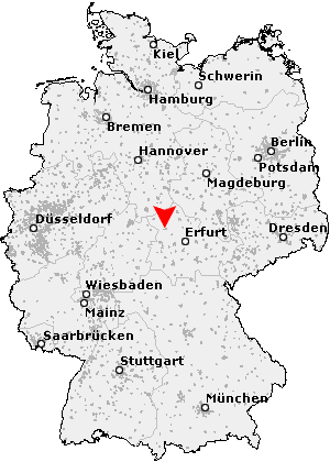 Locations von der Innenstadt in Mühlhausen in Mühlhausen