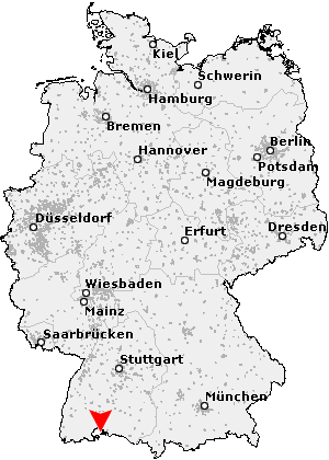 Karte von Büsingen am Hochrhein