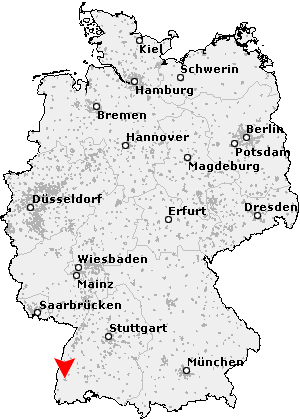 Karte von Freiburg im Breisgau