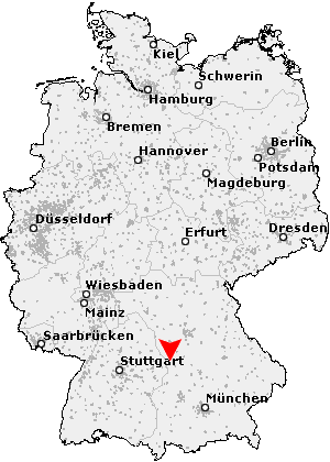 Karte von Oettingen in Bayern