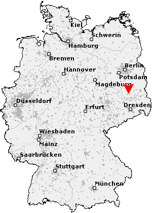 Karte von Heideland, Niederlausitz