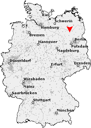 Karte von Dorf Zechlin