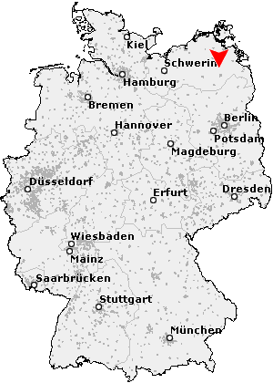 Karte von Altentreptow