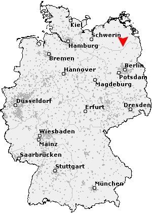 Karte von Grünow