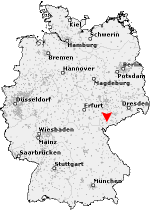 Karte von Auerbach / Vogtland