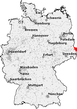 Karte von Rothenburg / Oberlausitz
