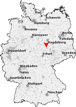 Karte von Mansfeld, Südharz