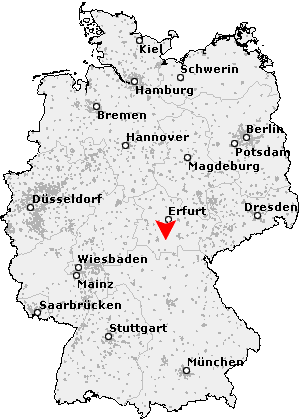 Karte von Neustadt am Rennsteig