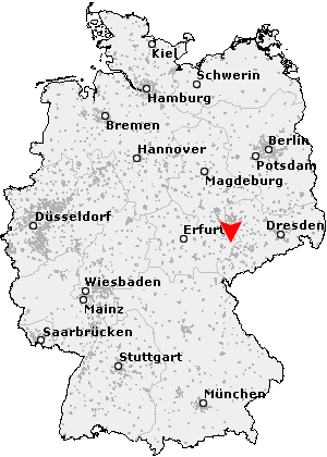 Karte von Ponitz bei Schmölln, Thüringen