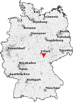 Karte von Saalfeld / Saale