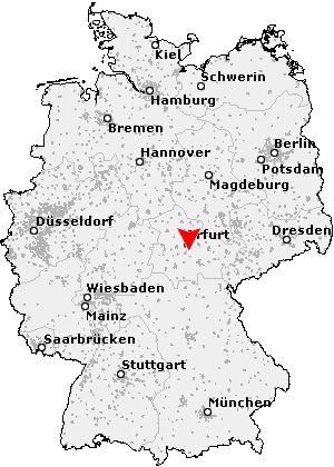 Postleitzahl Elxleben bei Arnstadt Thüringen (PLZ Deutschland)